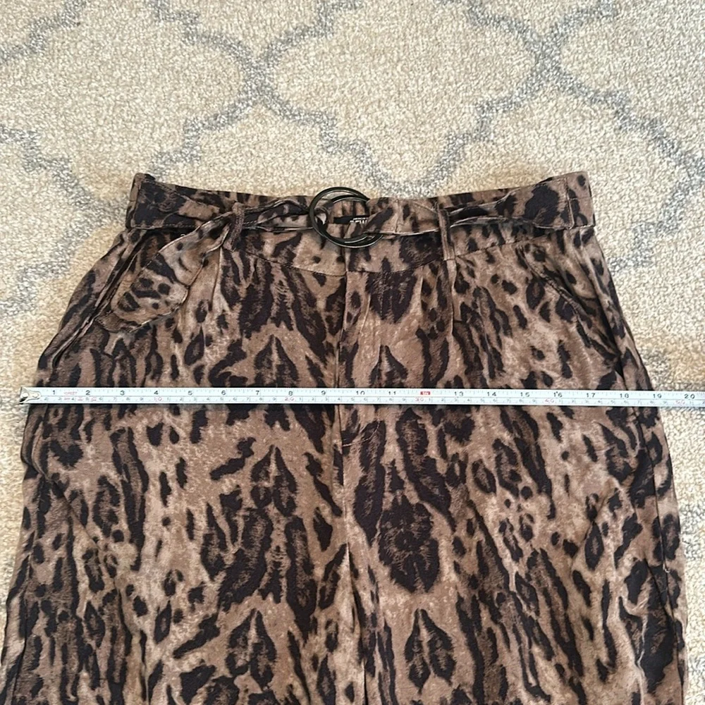 Leopard Print High Waist Wide Leg Trousers - Picture 6 of 7